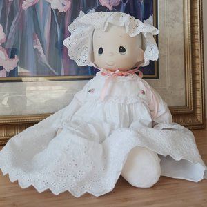 Vintage 1980 Precious Moments Porcelain Doll 15" Katie Lynne